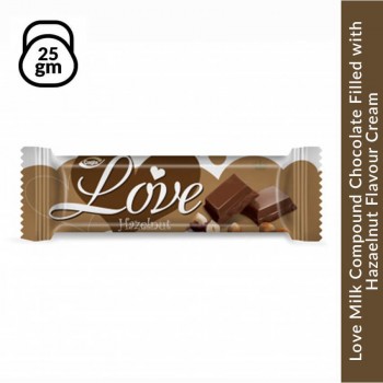Love Milk Compound Chocolate Filled with Hazaelnut Flavour small